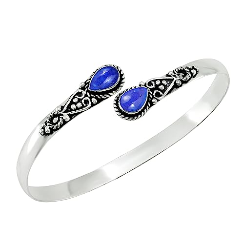 925 Silver Plated Natural Lapis Lazuli...