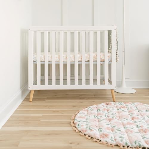 Image of Crane Baby 100% Cotton Breathable Fitted Baby and Toddler Sheet for Standard Mattress (28 X 52), Machine Washable Crib Boho Rainbow Boho Rainbow
