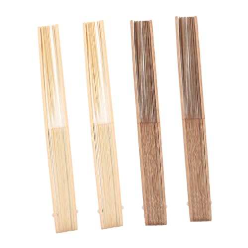Cabilock 4 pièces Lot de Montures Bois pour Éventails Pliants DIY Cadres Durables et Faciles à Assembler pour Décoration Artisanale et Projets Culturels