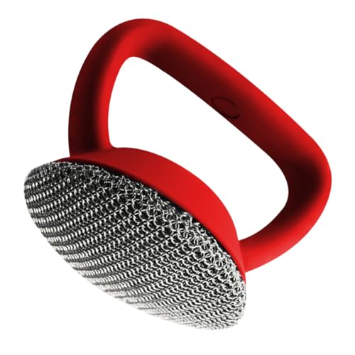Brosse à vaisselle longue manche acier inoxydable 316 grattoir rouge - 2