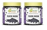 Nutri Desire Afghani Seedless Black Raisins - 250g + 250g ( Pack of 2 ) (Pack Jar)