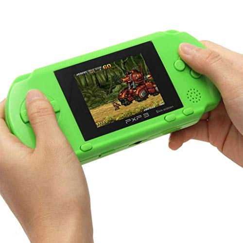Livoty Playstation Kids Handheld Game Console Portable Gaming System 16 Bit Classic Game Console LCD Game Player (Green)