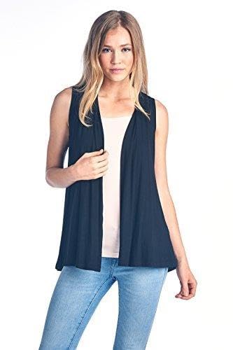 Women's Sleeveless Extra Soft Viscose Made from Bamboo Layering Casual Cardigan Vest2