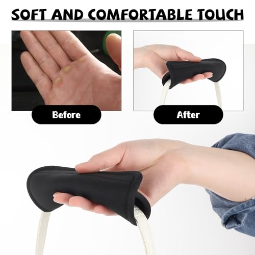 2PCS Luggage Handle Wrap, Comfort Soft Luggage Handle Wraps for Suitcases, Bag Suitcase Handles Wraps for Suitcase Grip Covers, Bag Car Travel Accessories(Black)4