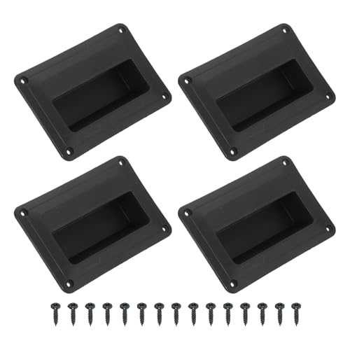 uxcell WG14095 Recessed Speaker Handle 140mm x 95mm Grasp Holder Replacement Speaker Cabinet Box Handles 4 Pcs