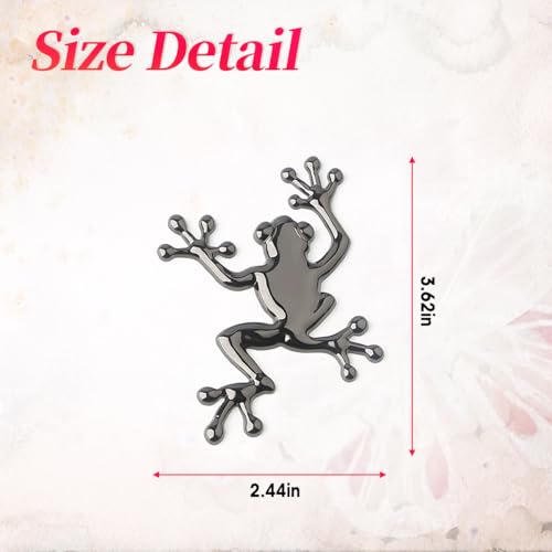 Image of 3D Metal Chrome Frog Car Emblem, Highly Distinctive car Decals, Car Decal Sticker Side Rear Trunk Decoration Accessories, Unisex Frog Auto Parts