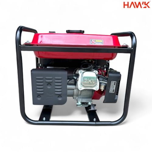 Image of HAWK 1000W Portable Petrol Generator with Recoil Start, AVR Technology, Copper Coil, Portable Design, Fuel Efficient, Ideal for Home Backup, Small Shops & Outdoor Power Needs