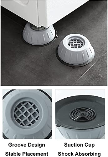 Image of Washing Machine Adjustable Anti Vibration Feet Pads Set of 4 for Household Appliances (Suction Washing Machine Pads)
