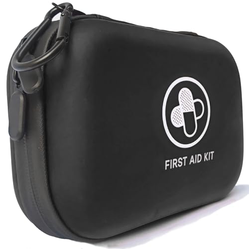 Image of First Aid Kit 152 Piece Waterproof Hard Shell Portable Medical Kit, Black | Waterproof Hard Shell Portable IFAK Emergency Kits for Home, Camping, Hiking, Sports, Office, Travel, Outdoor