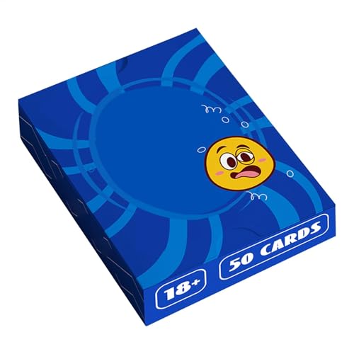 50 tarjetas de preguntas y respuestas, juego de fiesta en inglés, tarjetas de estrategia de 8,9 x 6,4 cm para divertirse, iniciar conversaciones, desafíos fáciles para competir con amigos, ganar
