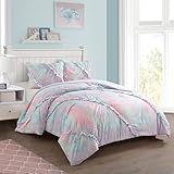 Heritage Kids Emelie Ruffle Comforter Set, Full/Queen, Multi