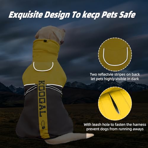 High-Collar-Medium-and-Large-Dog-Raincoat-Thickened-Winter-Warm-Reflective-Dog-Jacket-Dog-Rain-CoatDog-Punch-Coat-Dog-Coat-Pet-Dog-Clothes-Suitable-for-Medium-and-Large-Dogs-Yellow-5XL High Collar Medium and Large Dog Raincoat Thickened Winter Warm Reflective Dog Jacket Dog Rain CoatDog Punch Coat Dog Coat Pet Dog Clothes Suitable for Medium and Large Dogs Yellow 5XL