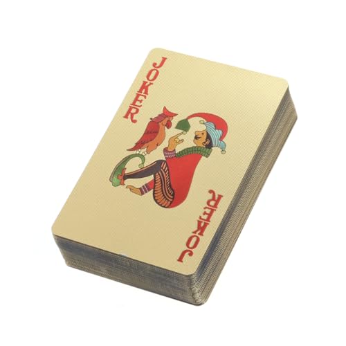 Abaodam 3stücke Gold Plated Pokerkarten wasserdichte Plastikspielkarten Für Familien Und Freundespiele Hochwertige Langlebige Karten Für Unvergessliche Spielabende Zum Sammeln Oder – Bild 7