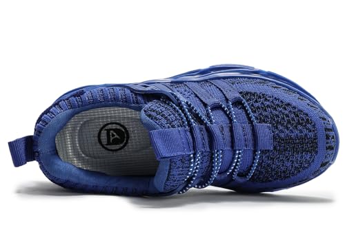 Image of DADAWEN Boys Girls Sneakers Kids Lightweight Breathable Tennis Shoes Strap Running Athletic Shoes for Toddler /Little Kid /Big Kid