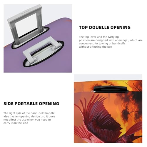 Travel Luggage Cover Fashion Suitcase Protector Flamingo Sunset Spandex Baggage Covers Washable Suitcase Covers Anti-Scratch Luggage Cover Protectors Fits 18-32 Inch Suitcases Small4