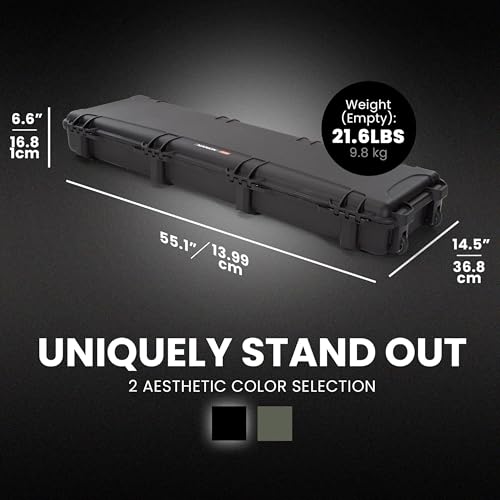 Image of NANUK Hard Case with Foam & Wheels - 30 inch to 55 inch Long, Customizable Foam Insert, IP67 Waterproof & Crushproof, Rugged Construction for Ultimate Protection, Made in Canada