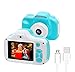Camera with Flash for Kids Boys Age 3-9, Front Rear Dual-Lens Selfie Video Digital Camera for Preschool Children, Christmas Birthday Travel Toy Gifts for Toddler Boys 3 4 5 6 7 8 9 Years Old (Blue)