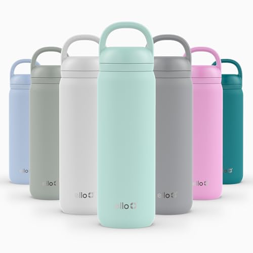 Image of Ello Cooper Twist 22oz Stainless Steel Water Bottle with Chug Lid | Leak Proof Double Walled and Vacuum Insulated | Fits Car Cupholder | Built in Carry Loop | Dishwasher Safe | Yucca