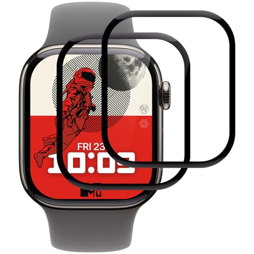 Beukei Pellicola Temperato per Apple watch Series 10/11 42mm, 2 pezzi Pellicola vetro temperato [HD Chiaro][Senza Bolle][Ultra Clear][Durezza 9H] Folie