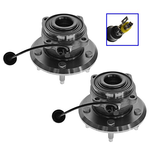 Image of TRQ 2 Piece Rear Wheel Bearing & Hub Assembly Set Compatible with 2012-2015 Chevrolet Captiva Sport 2007-2009 Equinox Pontiac Torrent 2008-2010 Saturn Vue Suzuki XL-7