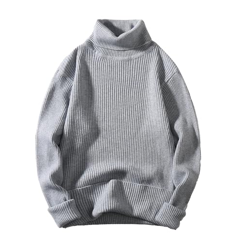 Men's Turtle Neck Ribbing Sweater Casual Ribbed Turtleneck Sweaters for Men 3PC Male Ribbed Turtleneck Sweater3