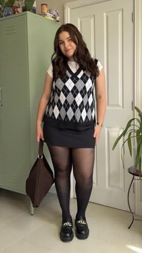 Image of TIYOMI Plus Size Sweater Sleeveless Tops for Women Knitted Tank Tops XL-5XL