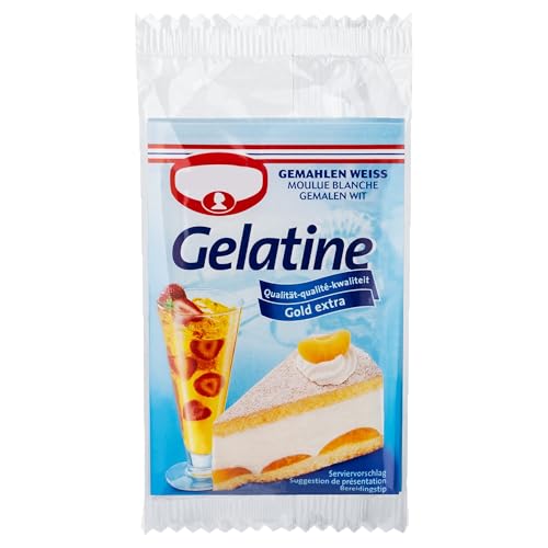 German Ground Gelatine White Fix 3 x 9g Sachets | Powdered Gelatine for Cakes and Desserts | Imported by DFB