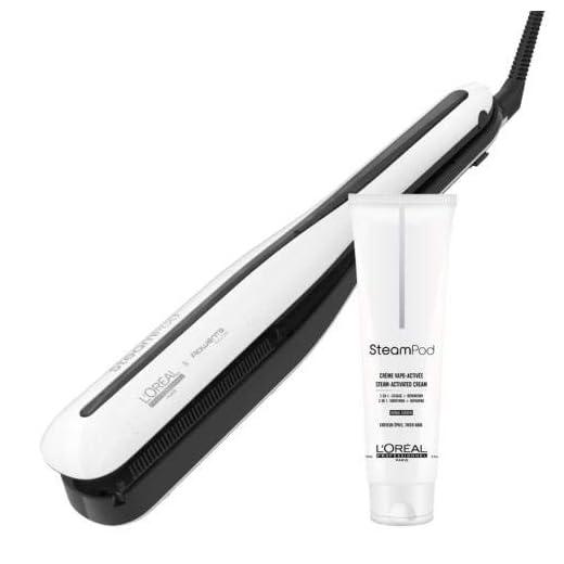 L'Oréal Professionnel Steampod 3.0 plattjärn, inklusive hårkräm (150 ml), för kraftigt hår
