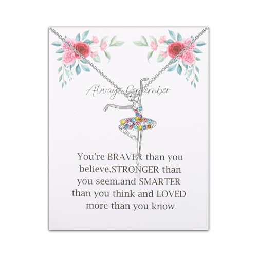 FUSTMW Ballerina Necklaces Ballet Dancer Bracelet Ballet Gifts Ballerina Gift Ballet Jewelry Ballet Recital Lover Gift for Her
