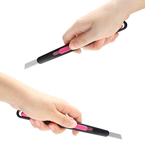 Image of Precision Pen Knife Safety Box Cutter - Self Retractable, Slim, Adjustable blade length with Turning Knob - Perfect for Trimming, Crafts, Packages and PCB Board Work, Ideal for Cast Vinyl Company.