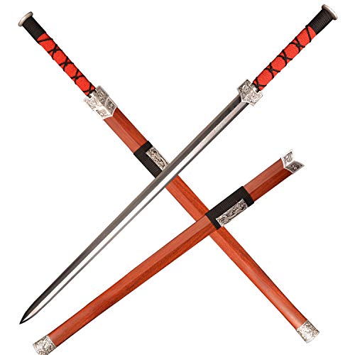 SV The Sword of Han Dynasty, Iron Sword of Han Dynasty, Chinese Sword, Straight Sword, Wooden Scabbard, 42.9 inches, Gift for Collection