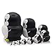 Moonmo 10pcs Animal Pattern Wooden Nesting Toys Russian Nesting Dolls Matryoshka Stacking Dolls (Penguin)