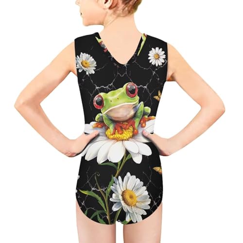 Image of Girls Fashion Print One Piece Swimsuit Bathing Suit Gymnastic Leotard for Kids, 5-14 Years