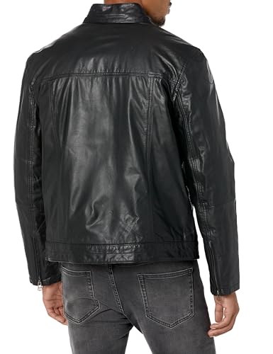 Cole Haan Men's Washed Leather Trucker Jacket4