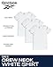 Reebok Girls Undershirt - 3 Pack/6 Pack 100% Cotton Lightweight Super Soft Short Sleeve Crew Neck White Shirt for Girls, Size 3T, White-3pk