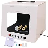 Pro Jewelry Photography Light Box Kit with 360° Adjustable Turntable – Premium Photo Studio Setup...