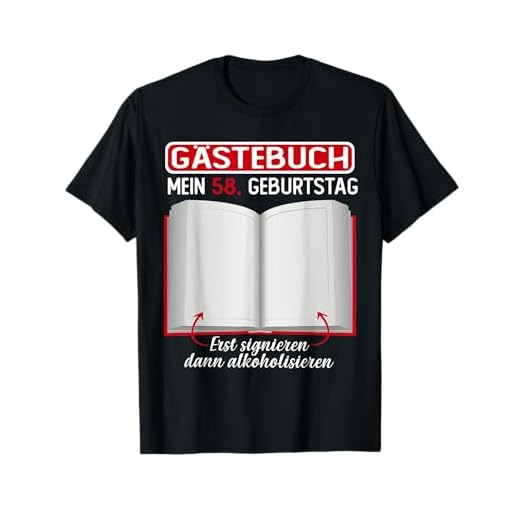 Libro de visitas para 58 cumpleaños divertido para hombre y mujer, 58 cumpleaños Camiseta