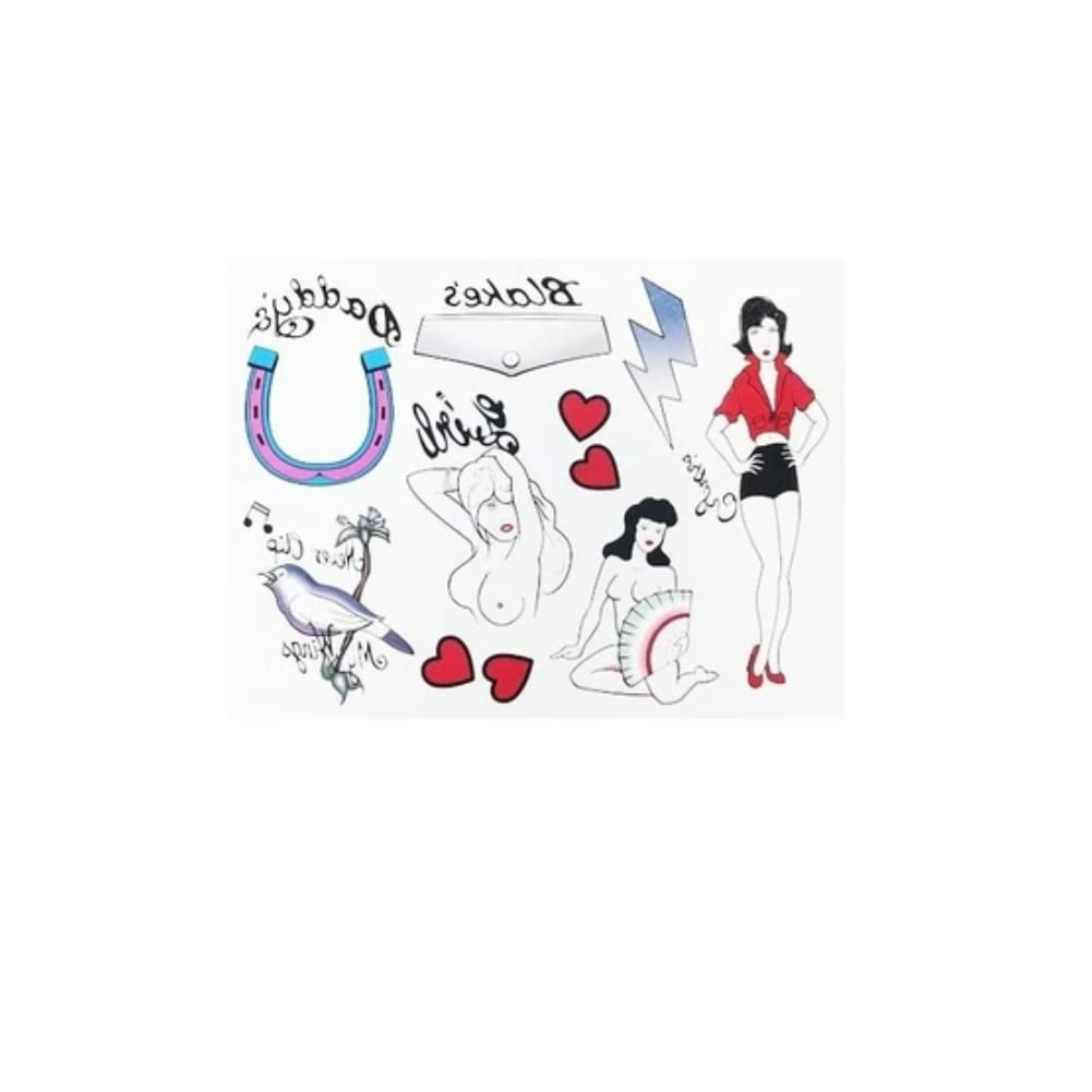 Costume Agent Rehab Character Wig and Tattoos Halloween Set One Size