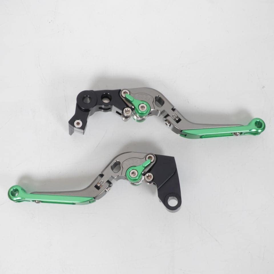 Manetas articuladas repliables Kawasaki ZX6R 636 titane vert años 2007-2016