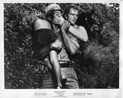 El silencio mortal de Tarzán Ron Ely Woody Strode Original 8x10 Foto 1970