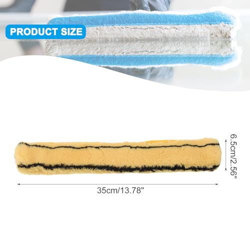 Image of MECCANIXITY Microfiber Window Scrubber Replacement Head 14.57 Inch Yellow