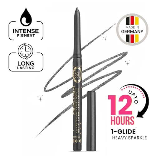 Image of FASHION COLOUR Intense Revolving Kajal | High Impact Intense Color In 1 Stroke | 12 Hr Long Stay | Matte & Mettalic Finish | Soft Texture | Waterproof & Smudgeproof Kajal | (Grey)