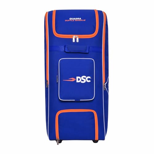 Image of DSC Quadra Duffle Wheelie Cricket Kit Bag with Wheels - Large Capacity Sports Equipment Travel Bag for Players