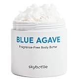 skybottle Unscented Blue Agave Body Butter Cream Lotion, Intense Hydration, Vegan Certified, Hyaluro
