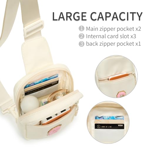 Image of Birthday Gifts for 8 9 10 11 12 Year Old Teens Girls Kids, Fanny Pack Crossbody Bag Sling Belt Bags Purse, Dorm Travel Essentials for Girls Fashion, Preppy Tween Teen Girl Gift Trendy Stuff