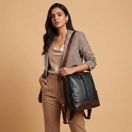 Image of VISMIINTREND Backpack for Women | Stylish Vegan Leather Backpack Bags for Women | College Bag for Girls | Office, Travel & Daily Use | Trendy Women Backpack | Gift for Wife, Sister & Friend
