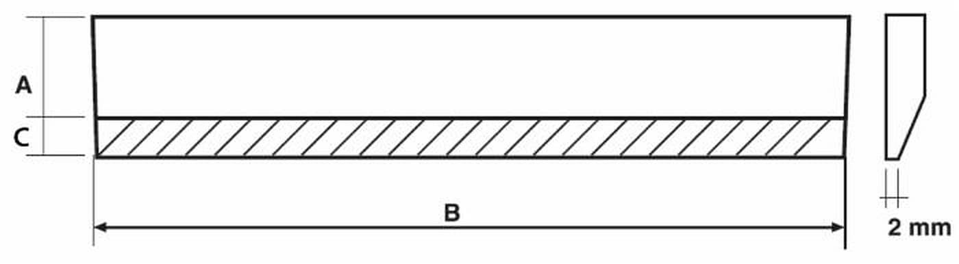 Lama Fresata Ama Acciaio 60x12x2000 mm per Ruspe