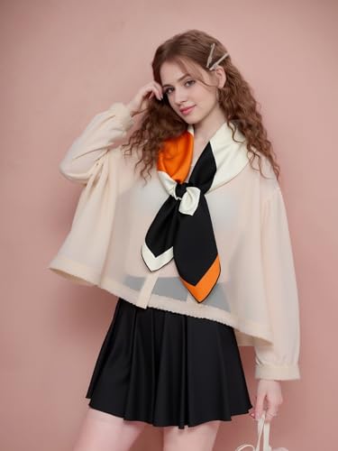 Fashion Silk Neck Head Scarf 27.5” Bandanas for Women WomensFashion Lightweight Pañuelos Para La Cabeza Para Mujer