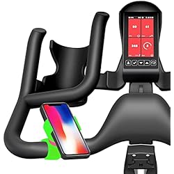 Soporte Movil Eliptica Soporte movil Bicicleta estatica Universal valido para Todos los tamaños de Smartphones Bicicleta Spinning Cinta de Correr Rodillo eliptica Entrenamiento Soporte telefono Bici (Green)
