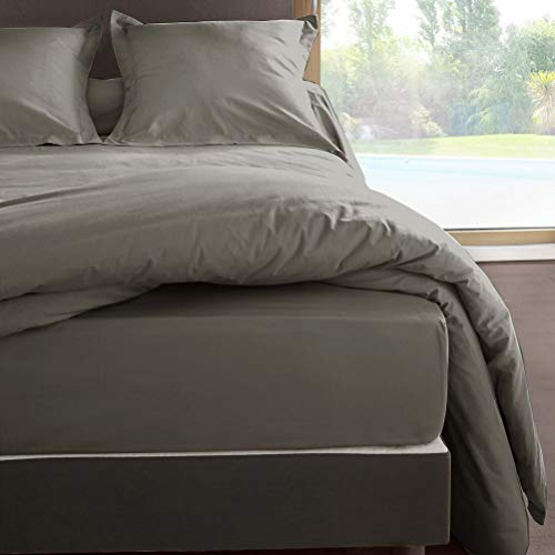 Drap housse percale coton 160x200 loutre Vent du sud lit 2 places - 3